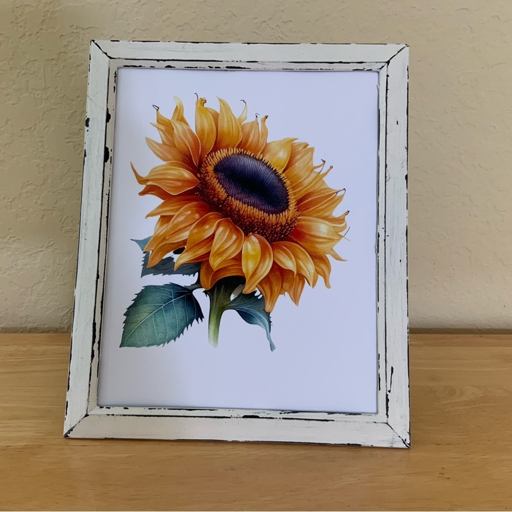 Farmhouse Sunflower picture 8x10 w/frame